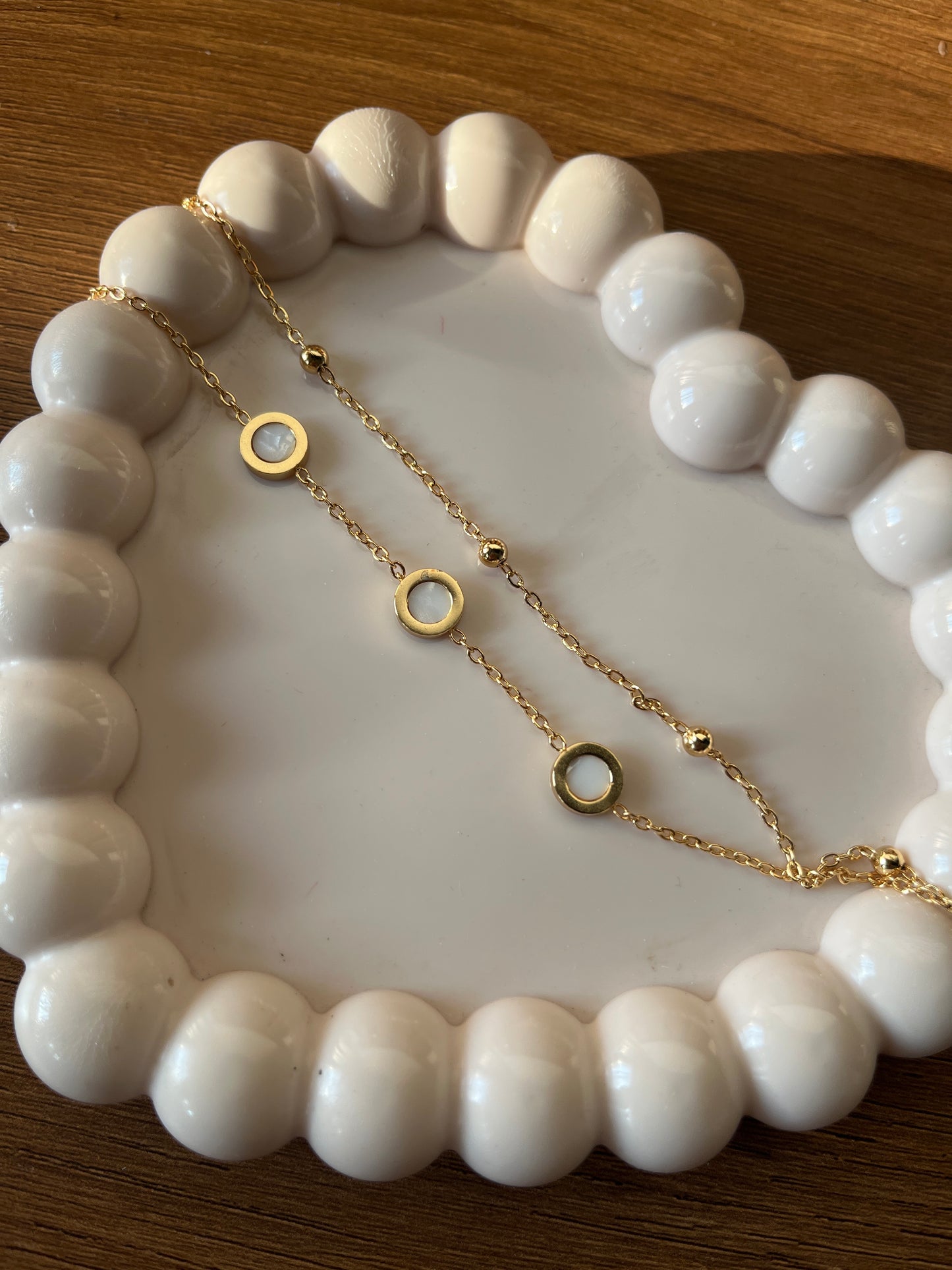 Mop layered bracelet