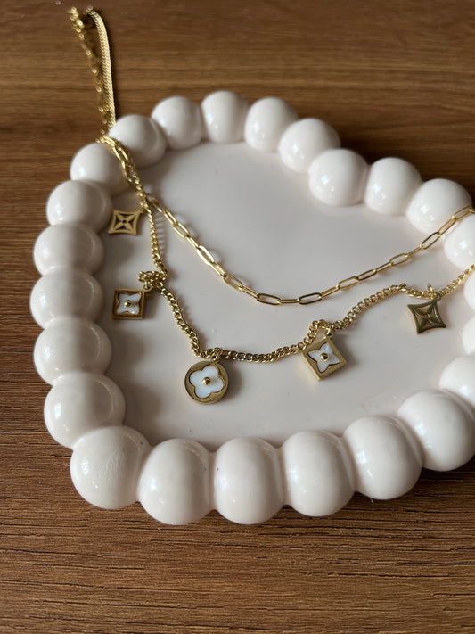Lv layered necklace