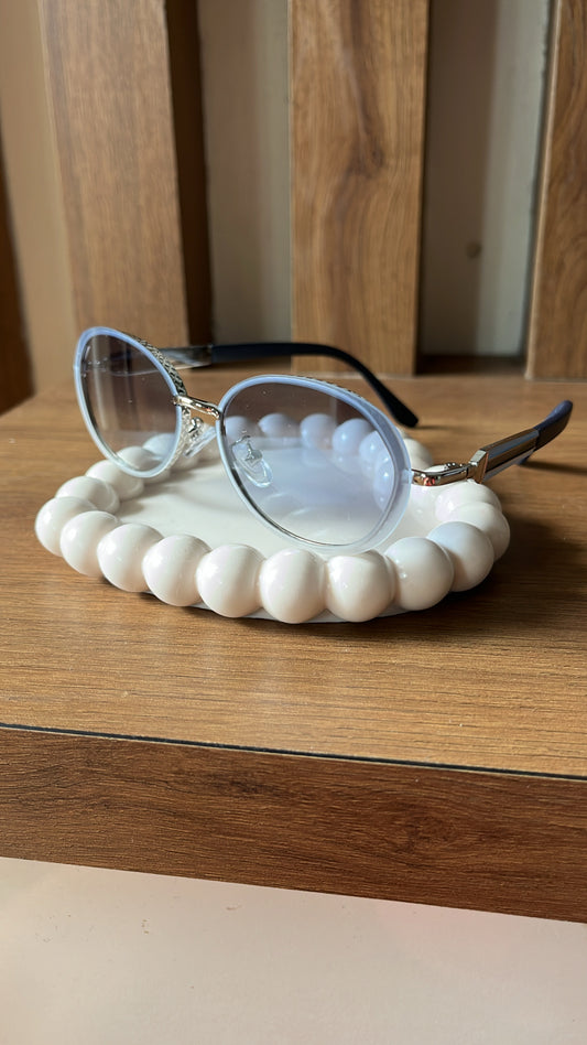 Oval Blue Sunglasses