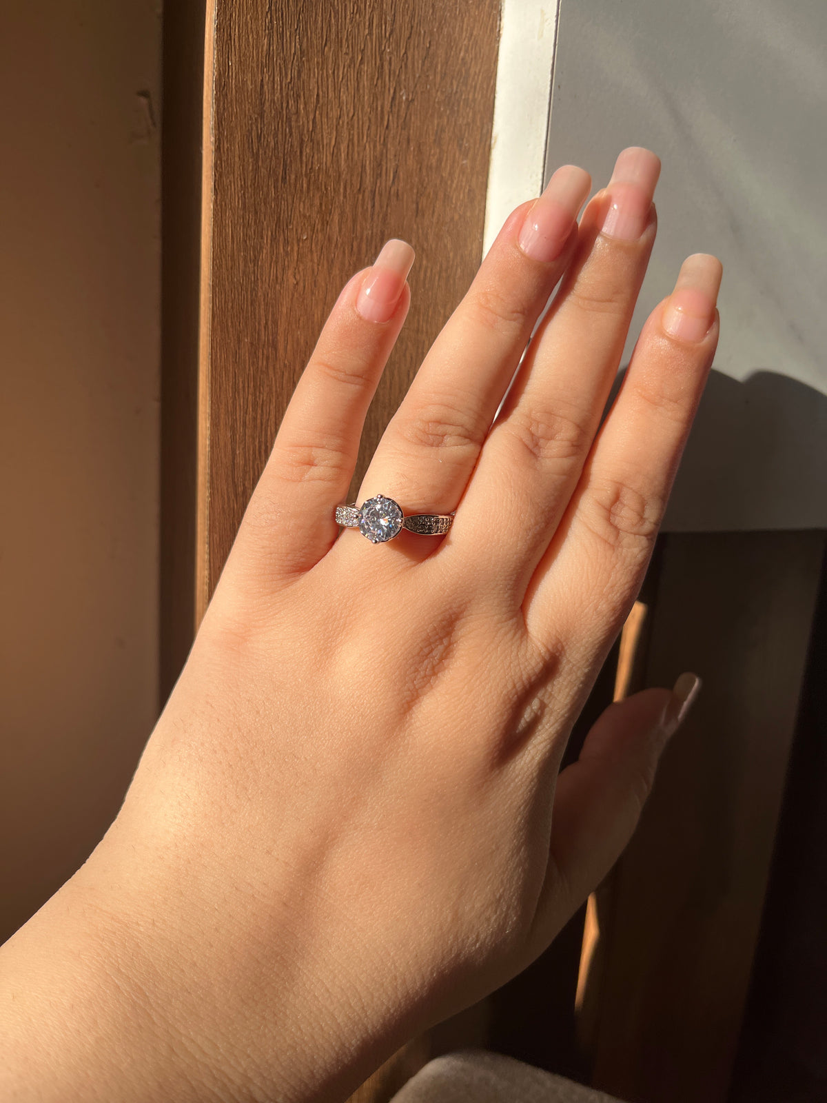 Silver 1.5 Carat solitaire ring