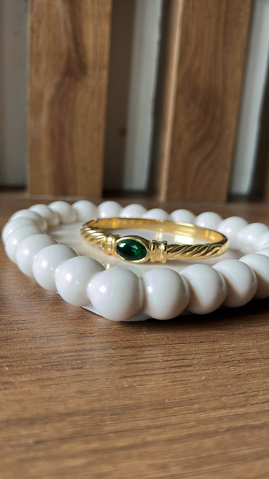 Kada Bracelet - Emerald Gold