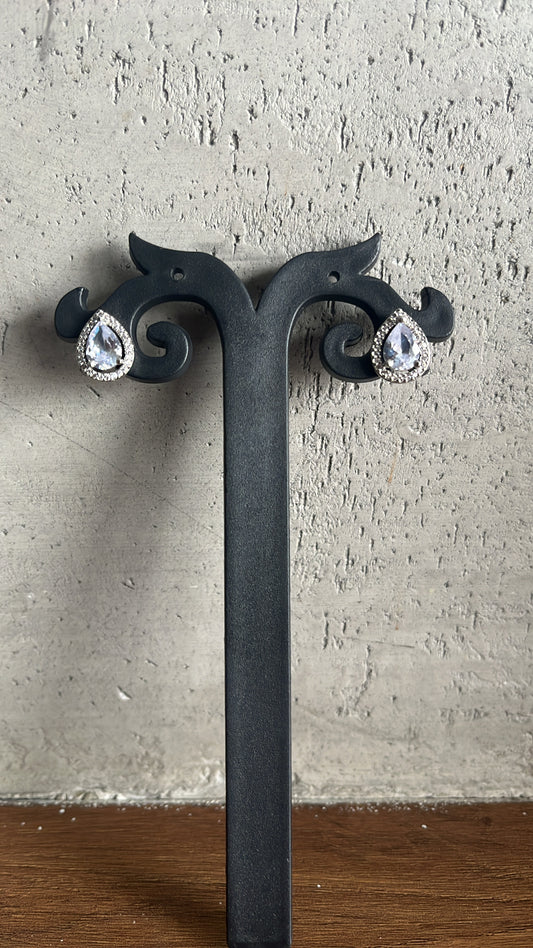 Double layer Tear drop earring