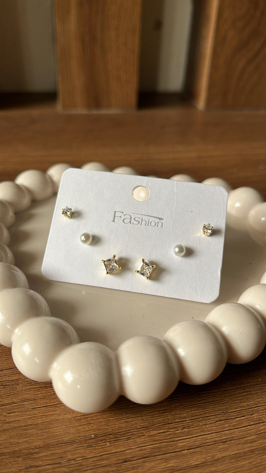 Rectangle Combo Earrings