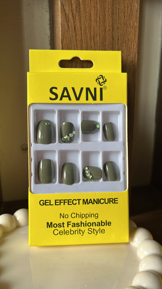 Green Stone Nails