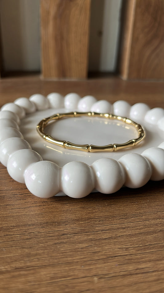 Bamboo Anti-tarnish bangle bracelet