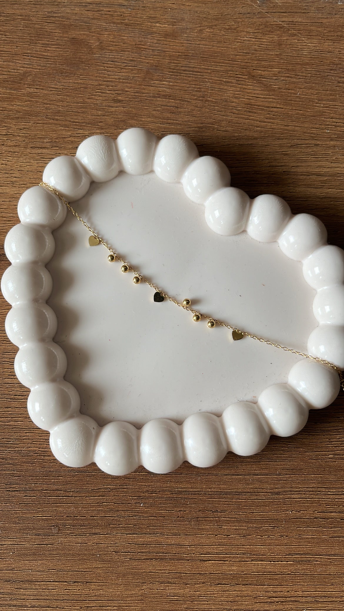 Minimal Heart Chain bracelet