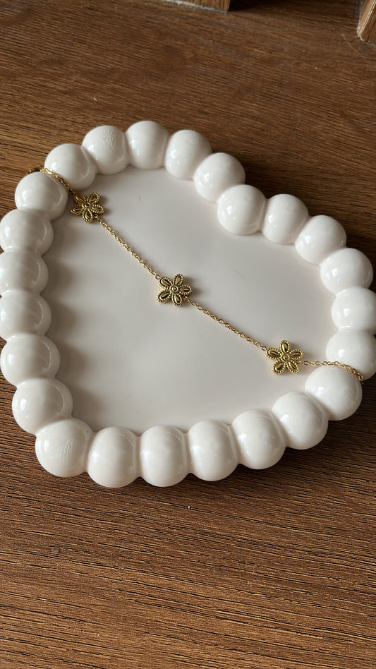 Flower Charm - Chain Bracelet