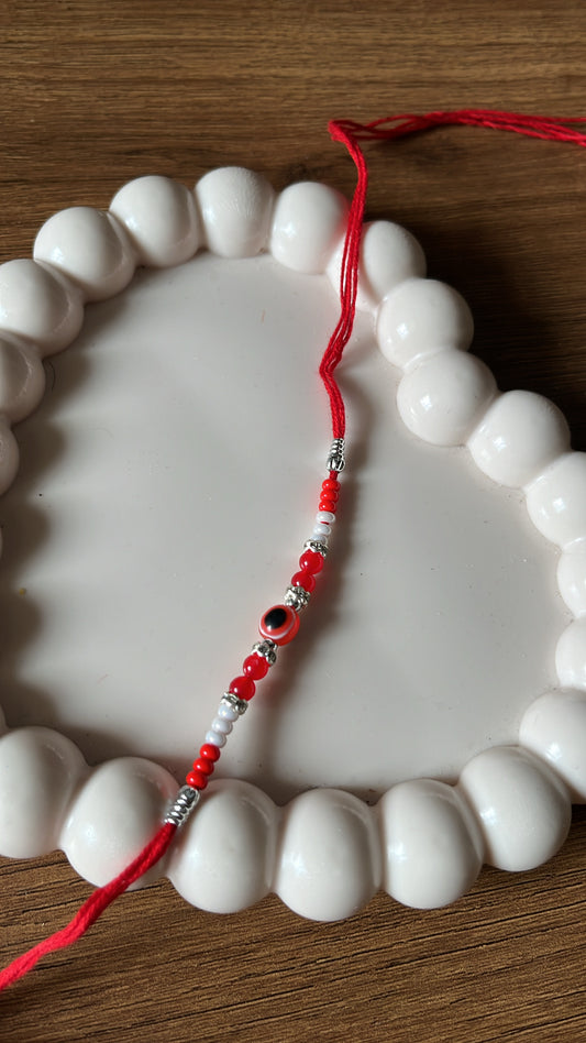 Red Evil eye Rakhi Thread