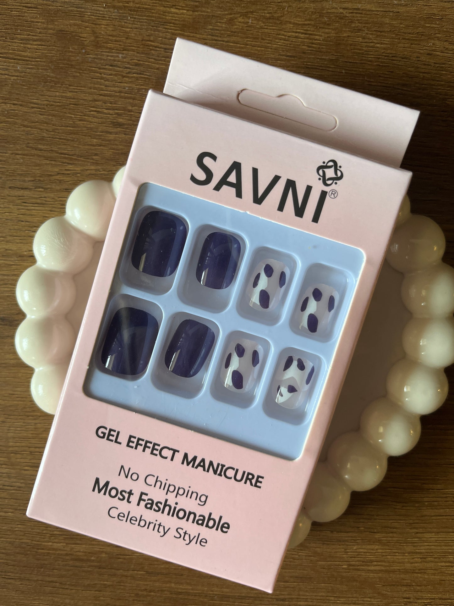 Purple set of 12 nails