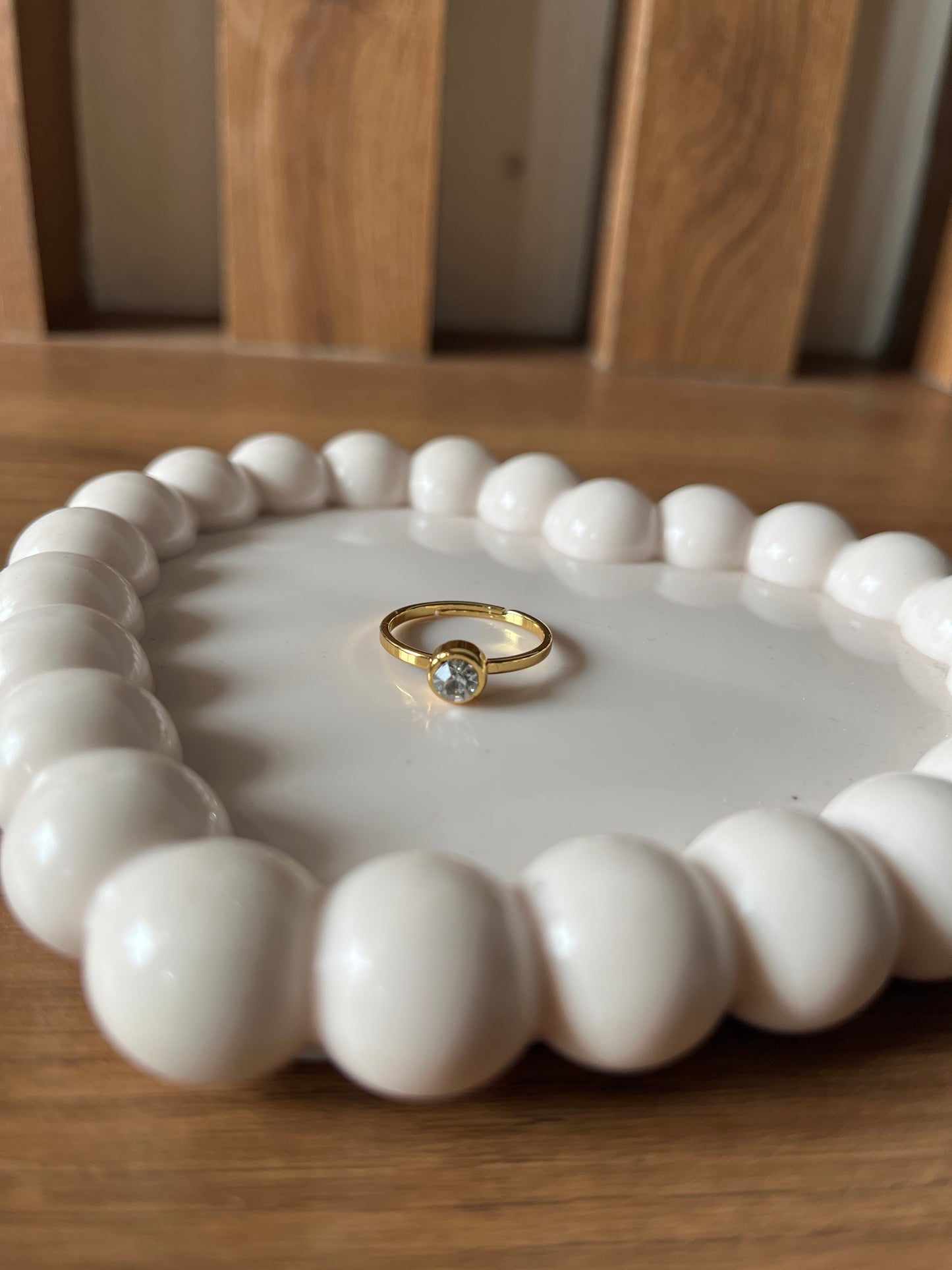 Round solitaire ring