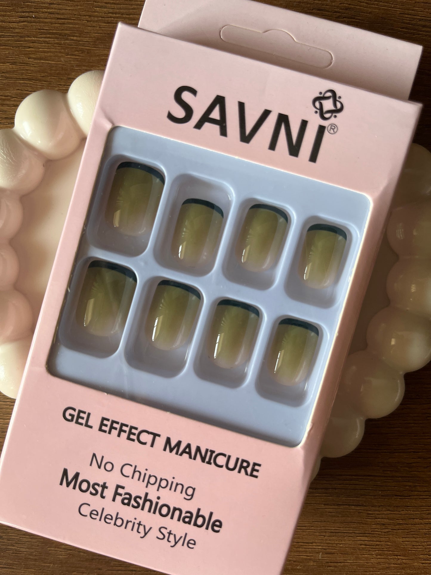 Green ombre set of 12 nails