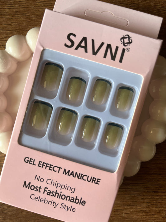 Green ombre set of 12 nails