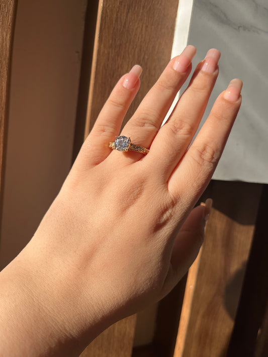 2 carat - Gold AD ring