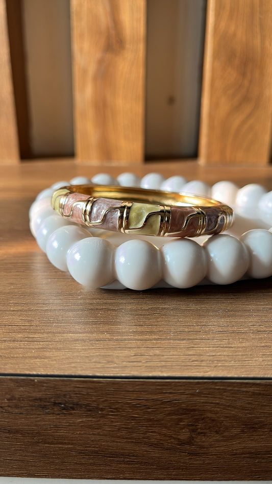 Beige Enamel Bracelet