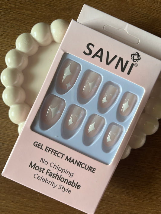 Star almond set of 12 nails