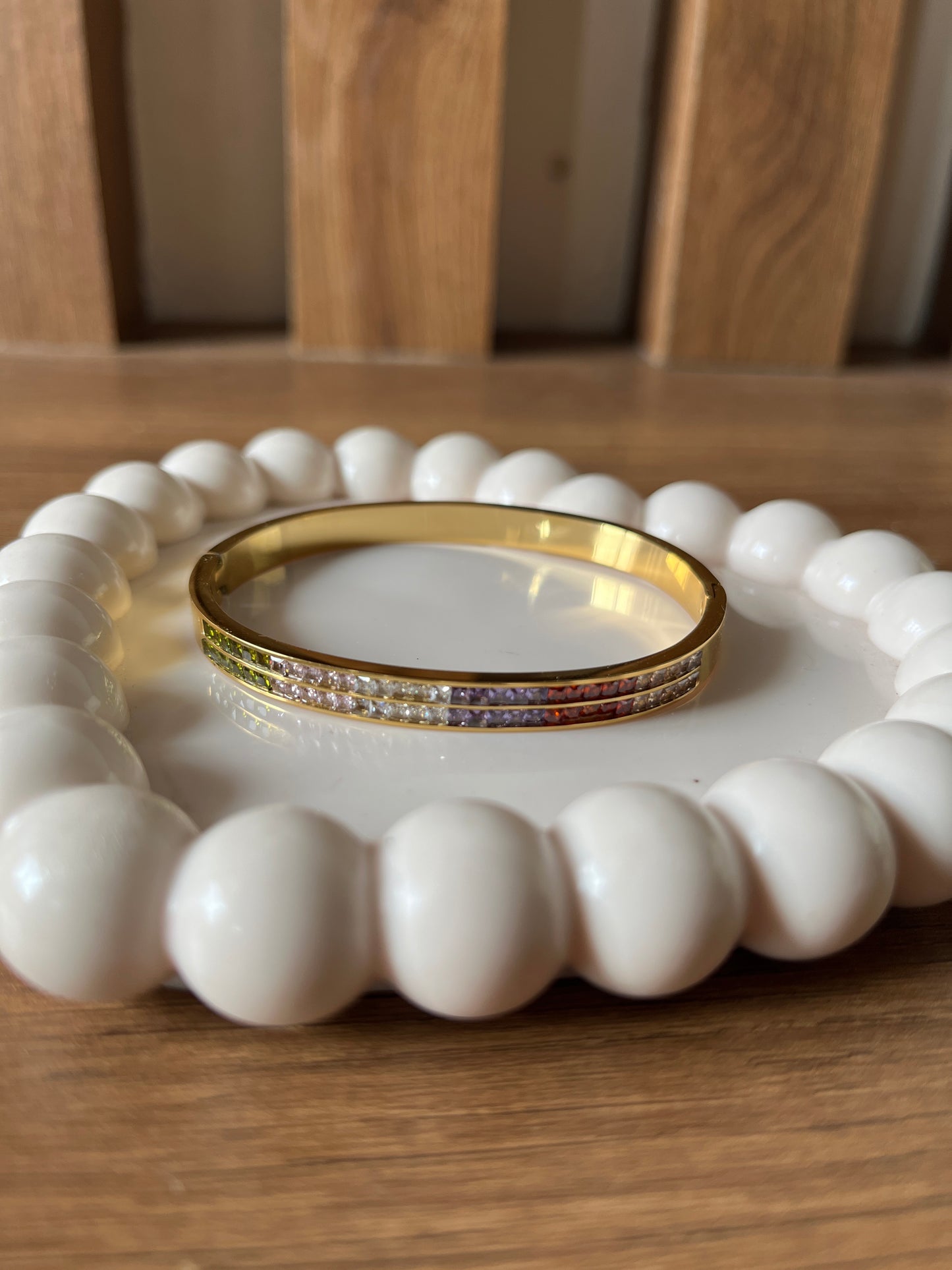 Multicoloured layered bracelet