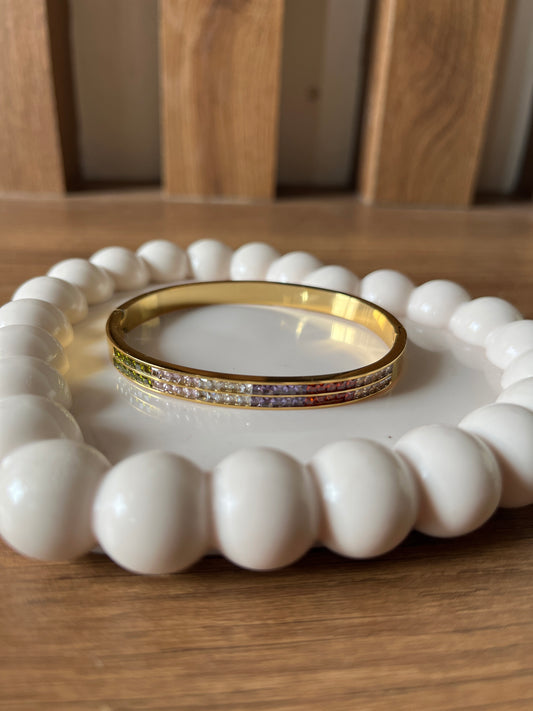 Multicoloured layered bracelet