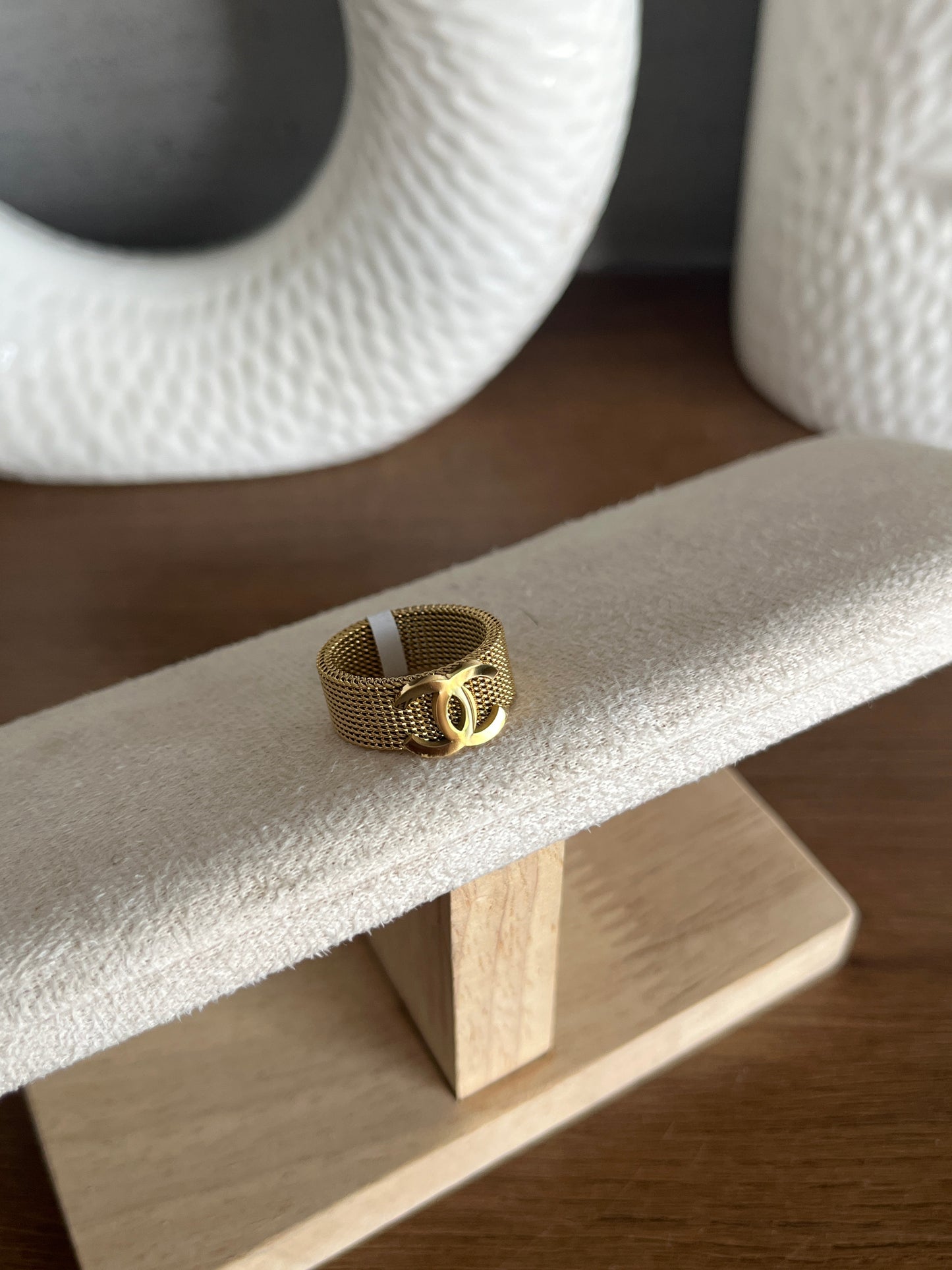 Chanel mesh ring