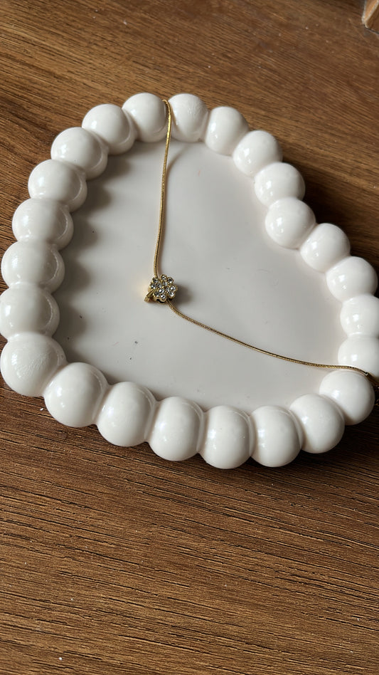 Clover Charm - Gold Chain Bracelet