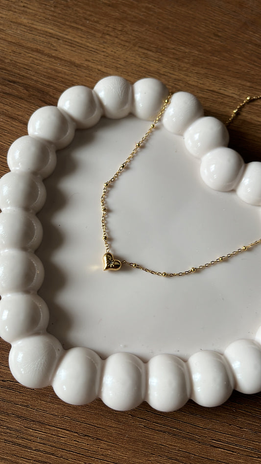 Heart Necklace - Golden