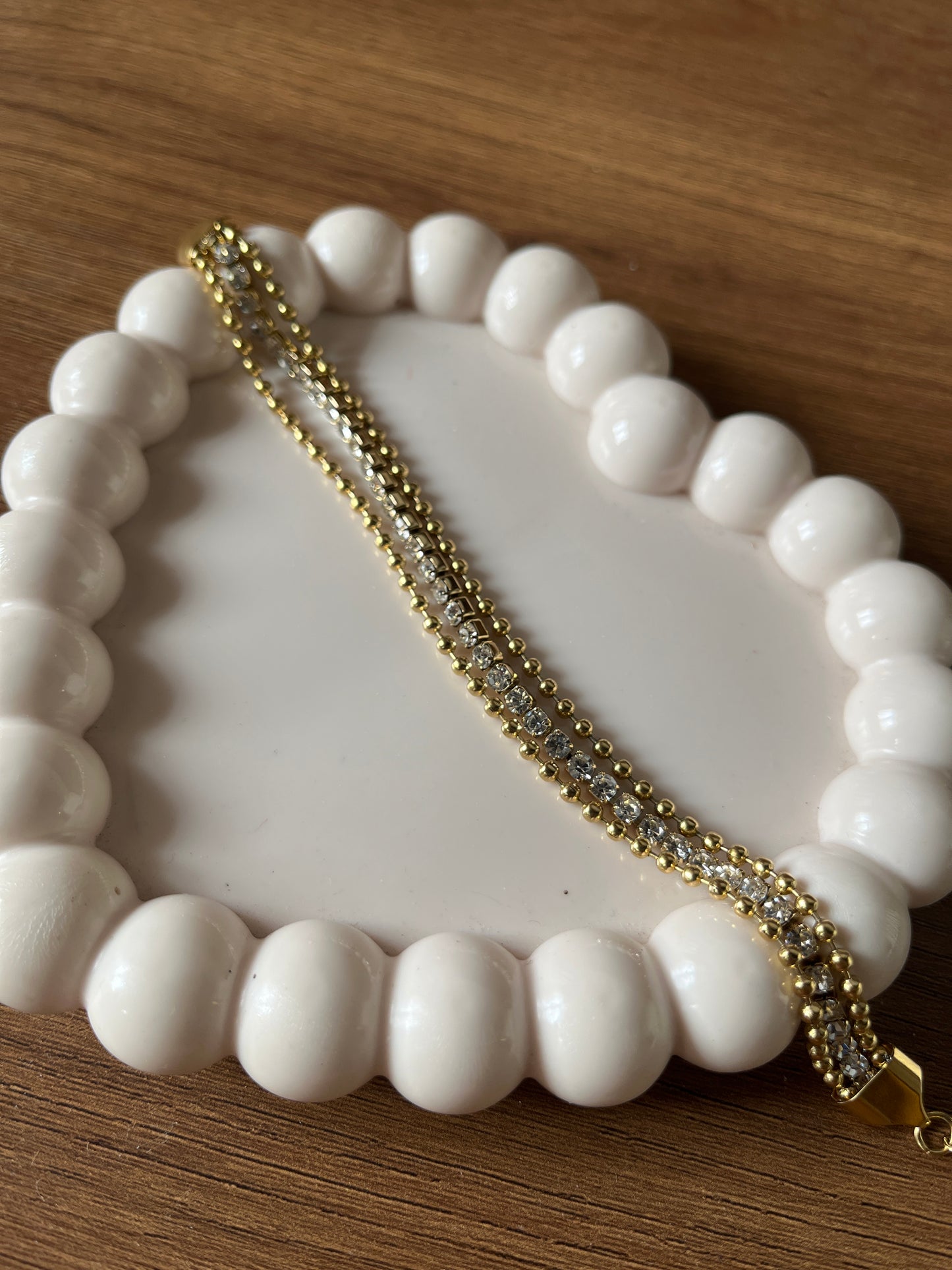 Ad layered tennis bracelet