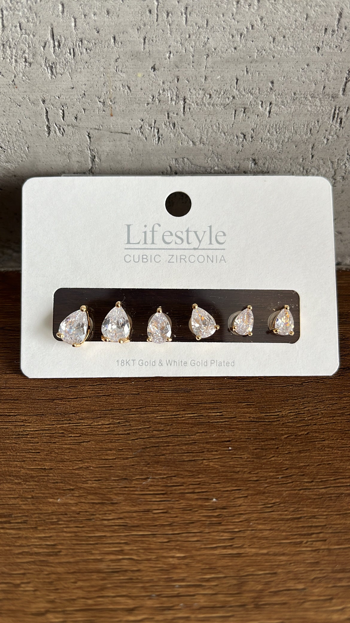 Pear drop studs