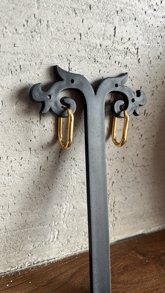 Oval Hoop Earrings