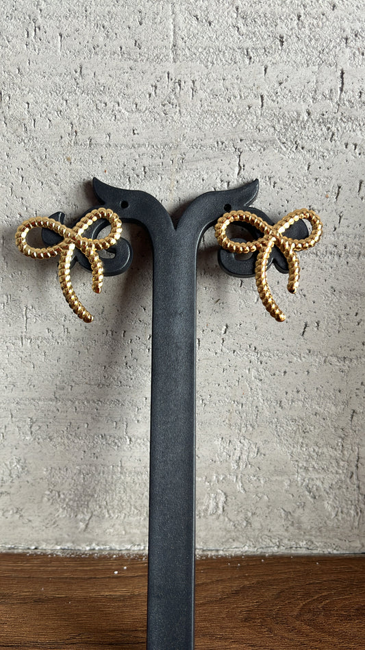 Straw Bow Earrings