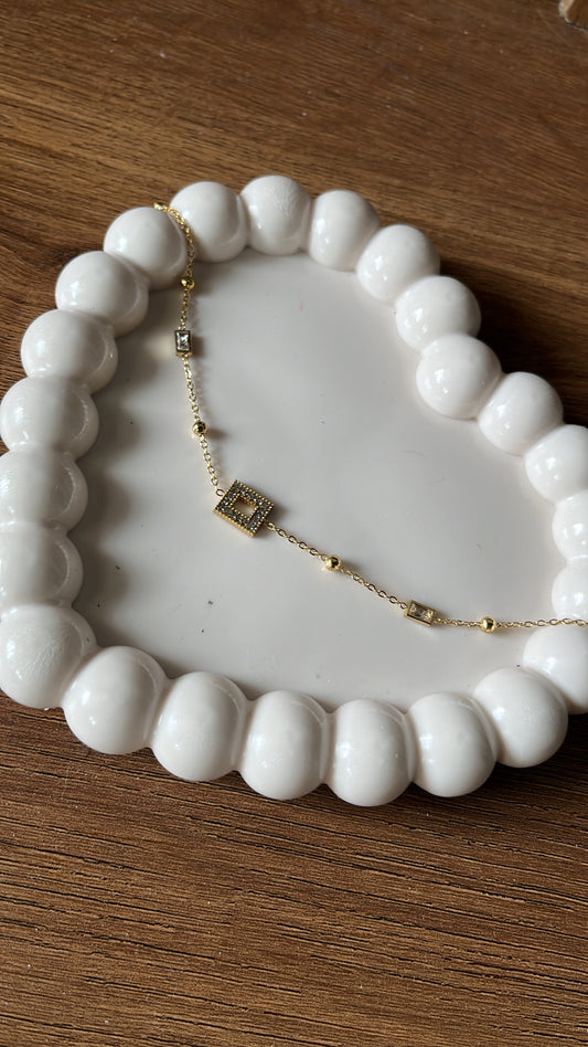 Square Charm - AD Chain Bracelet