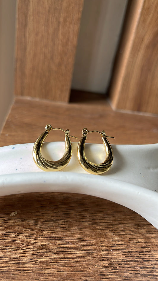 Gold Hoop earrings - 3