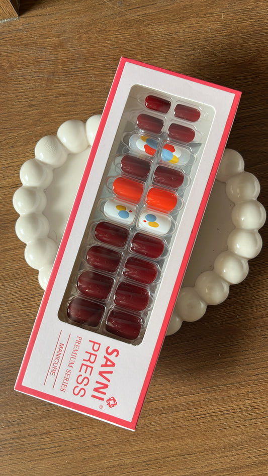 Maroon: 24 nails in a box - High Quality Nails
