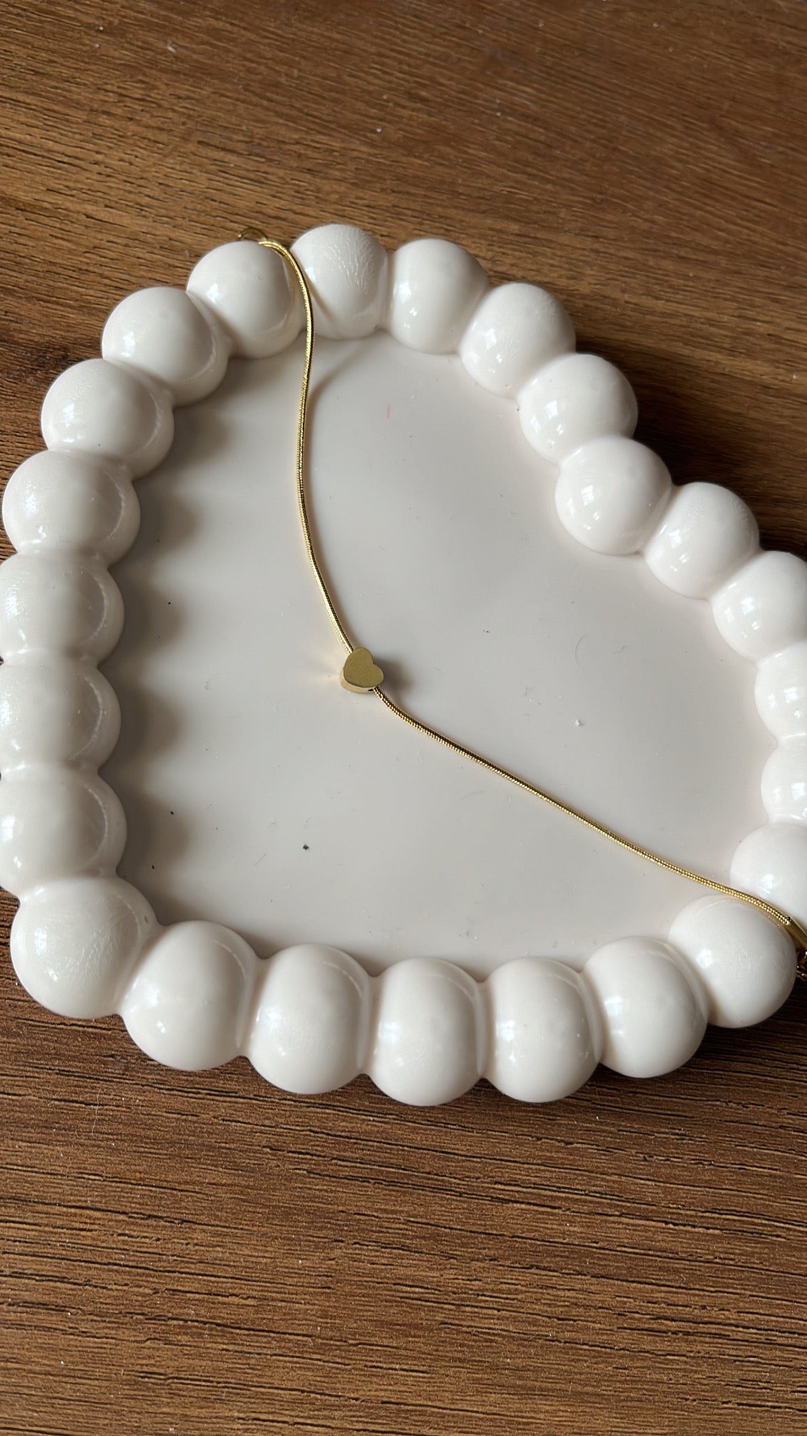 Minimal Heart Charm - Chain Bracelet