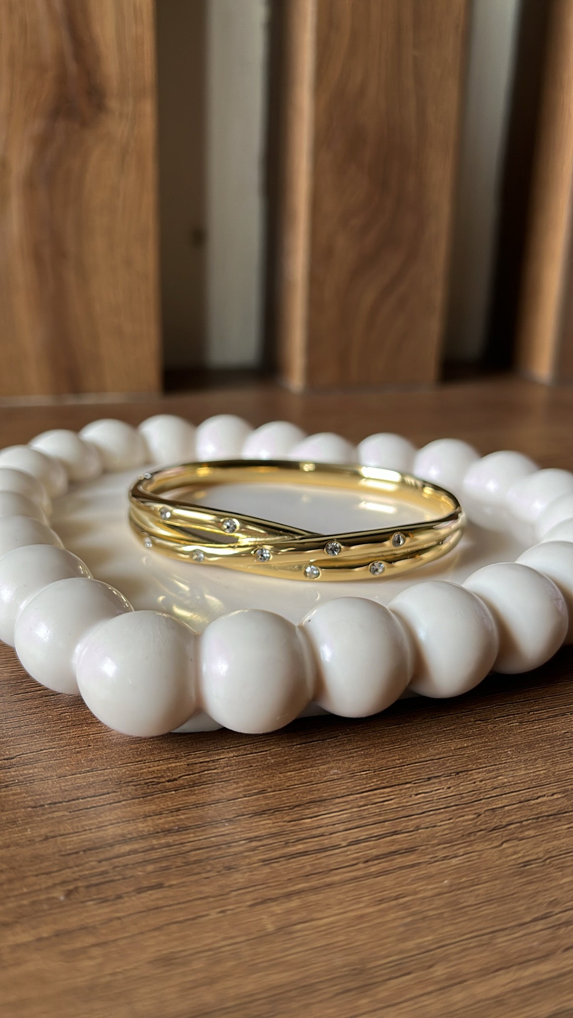 Gold layered bangle bracelet