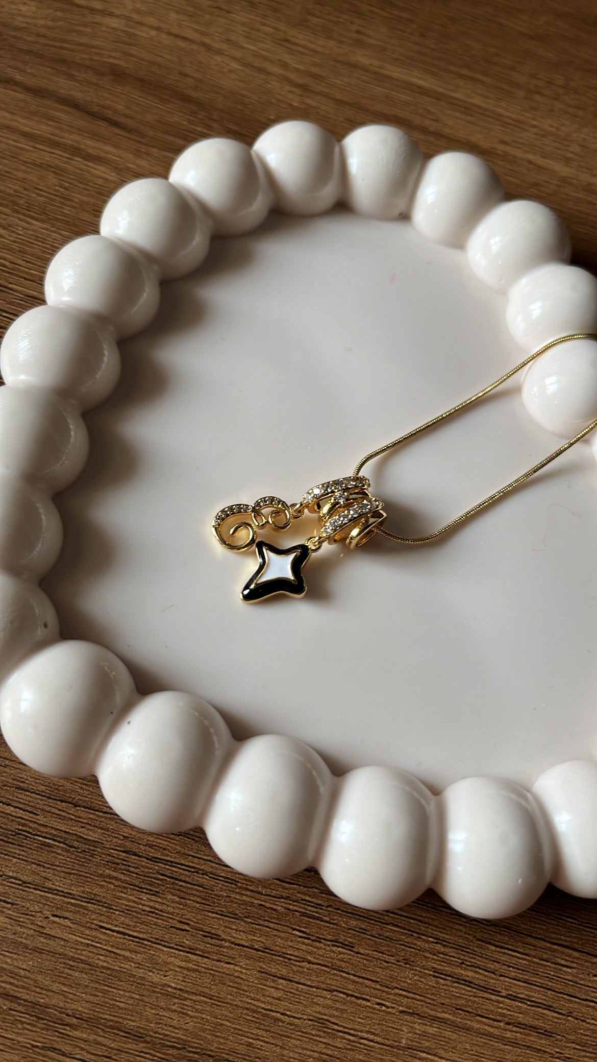 Multi charm necklace- Black