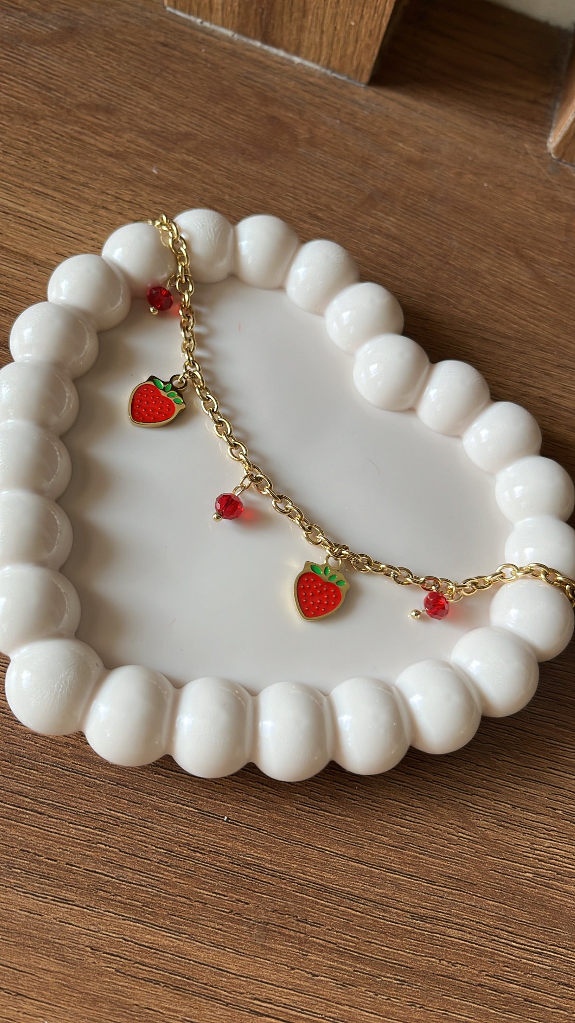 Strawberry Charm - Chain Bracelet