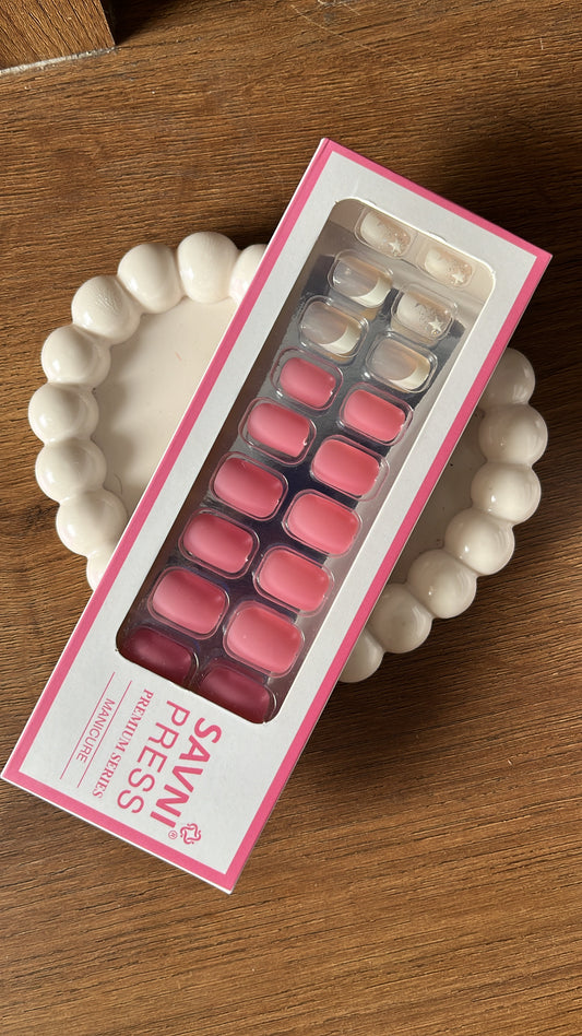 Pink: 24 nails in a box - High Quality Nails
