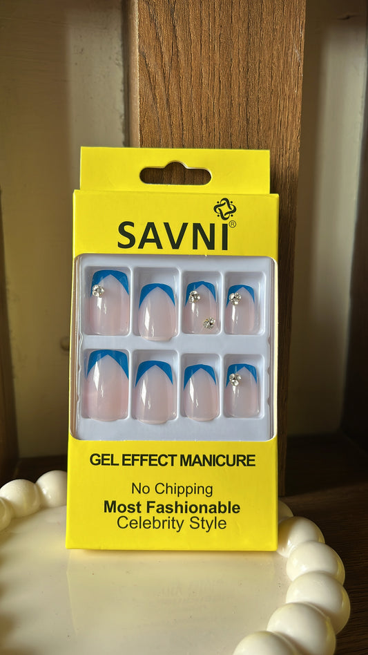 Blue Tip Stone nails