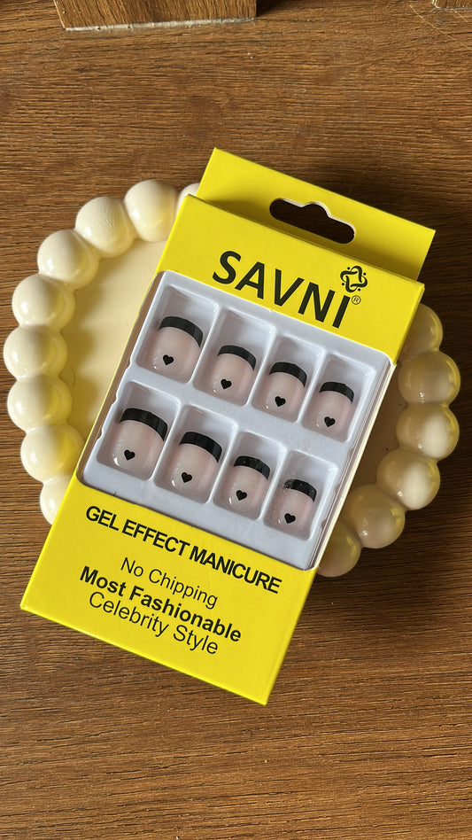 Black Tip: 12 nails in a box - Premium Nails