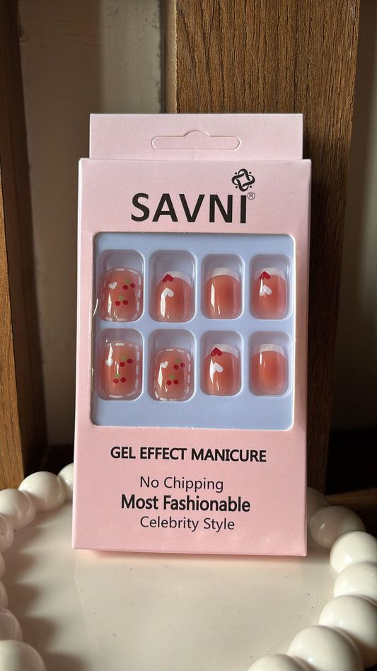 French tip design - Set of 12 nails