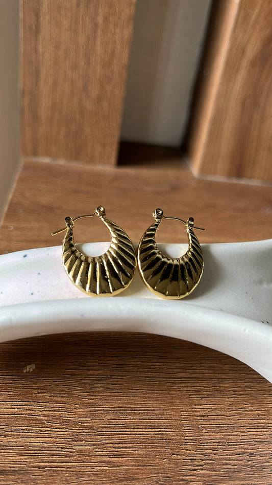 Gold Hoop Earrings - 5