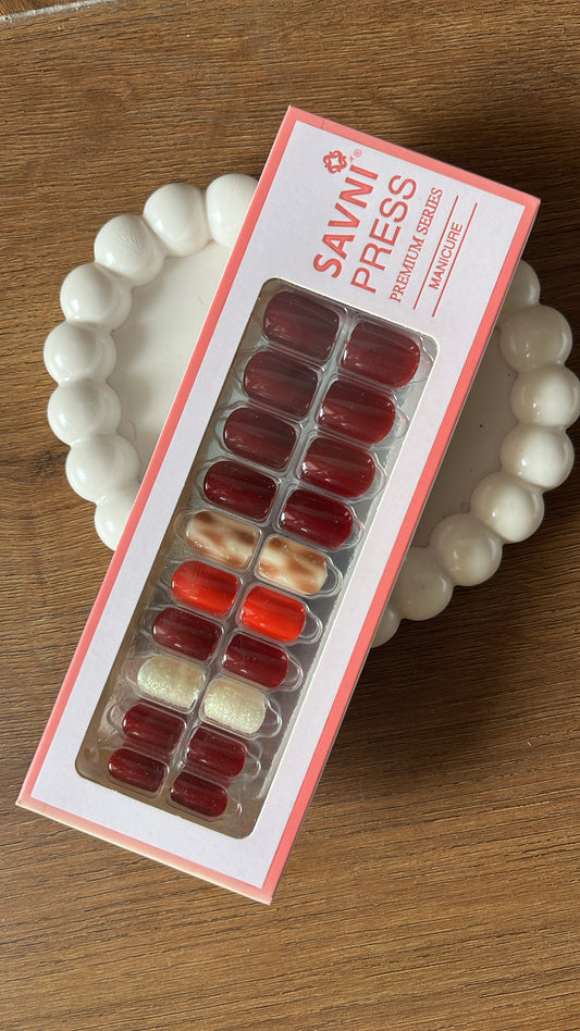 Maroon: 24 nails in a box - High Quality Nails