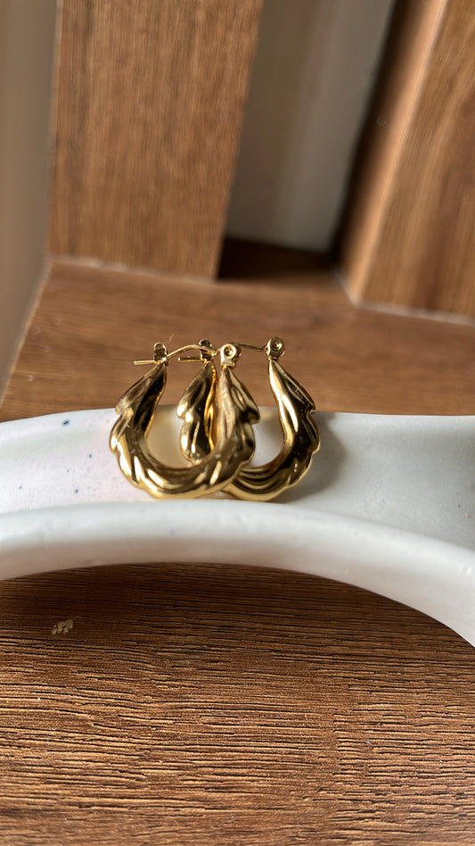 Gold Hoop Earrings - 6