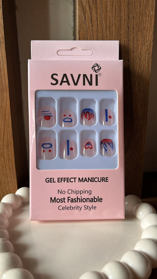Blue Nails - Set of 12 nails