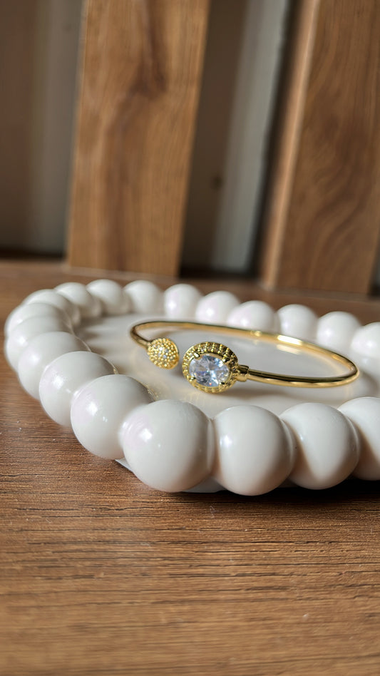 Oval AD Kada Bracelet - Gold