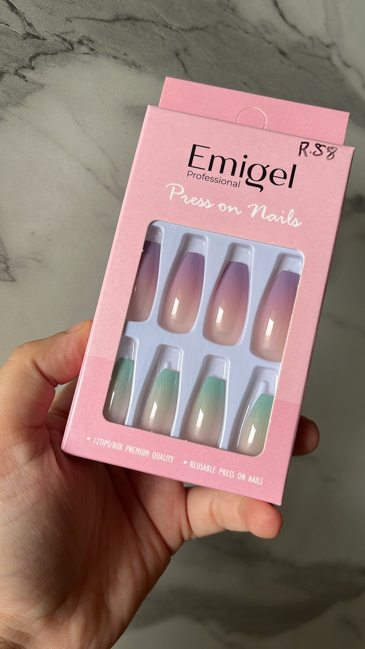 Ombre Nails - Pack of 12 nails