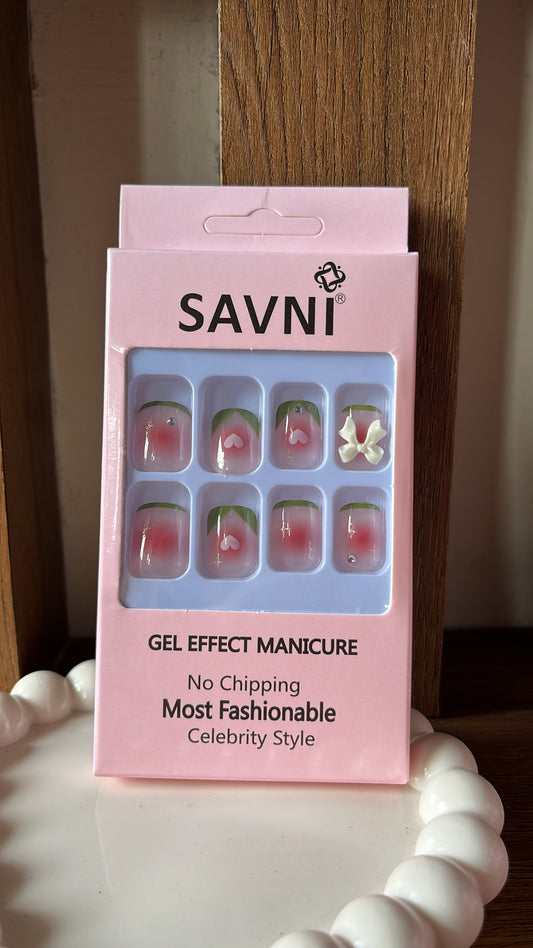 Green Tip Bow Stone Nails