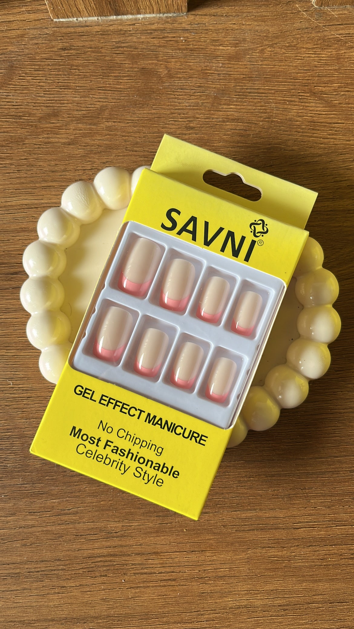Pink French Tip: 12 nails in a box - Premium Nails
