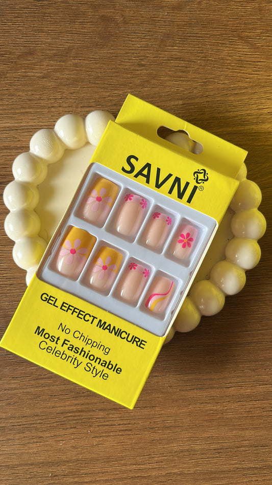 Floral Tip: 12 nails in a box - Premium Nails