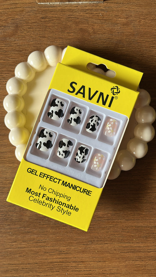 Cow Print: 12 nails in a box - Premium Nails