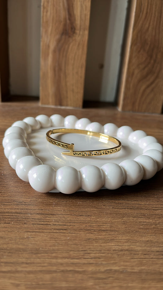 Thin Nail Kada Bracelet - Gold